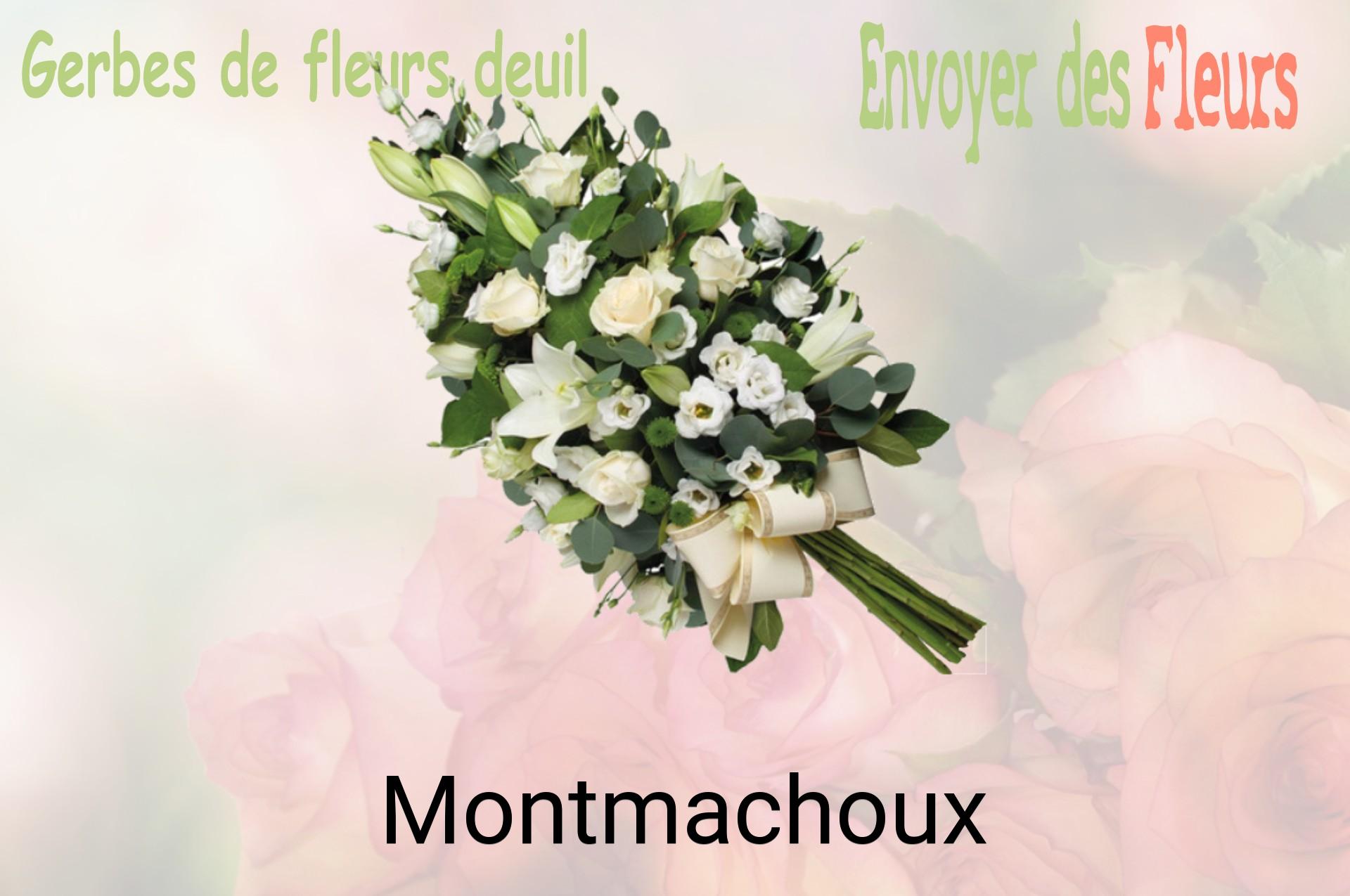 Gerbe de fleurs de deuil livrée à Montmachoux